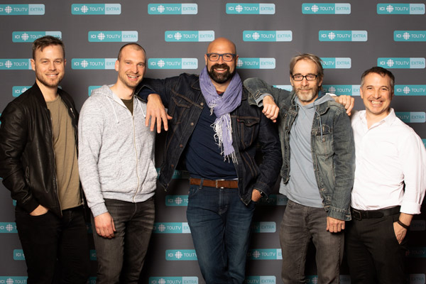 Louis Morissette, Daniel Savoie, Ricardo Trogi, François Avard et Louis-Philippe Drolet